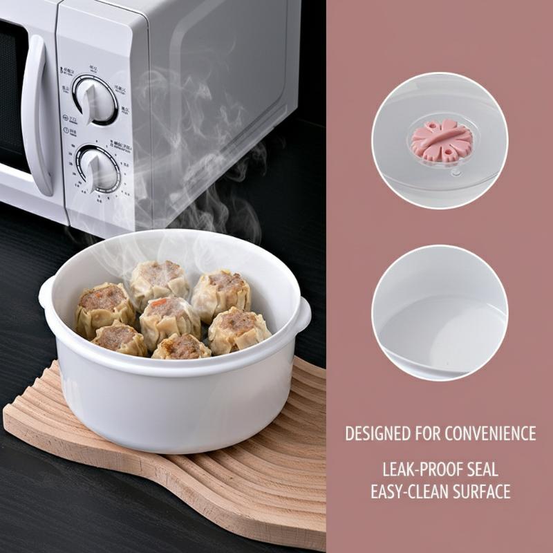Bao Steamer Bamboo - Contenitore per Cottura a Microonde e
